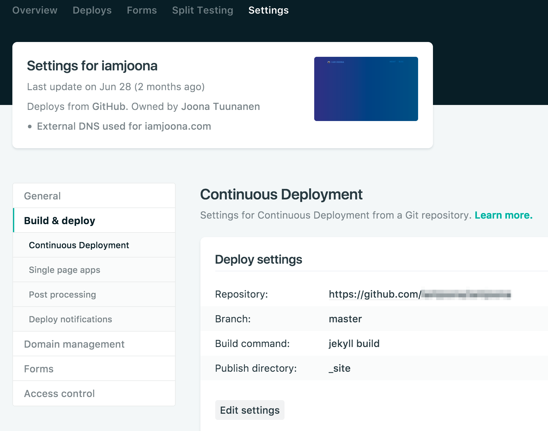 Getting Github and Netlify integrated