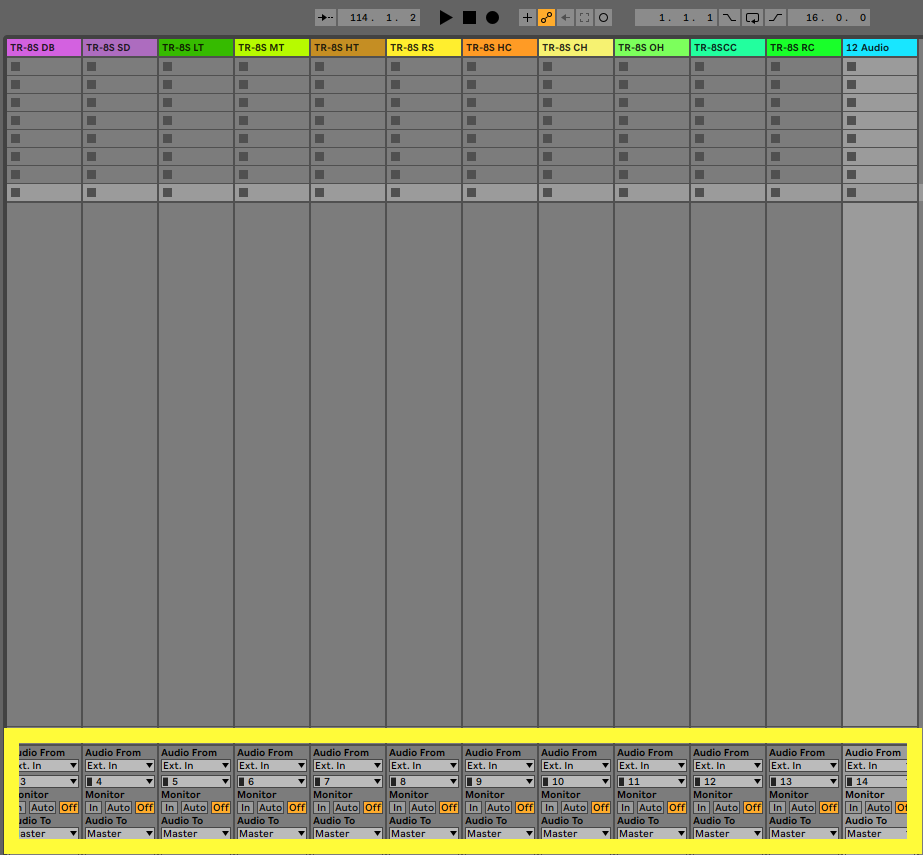 TR-8S routing in Ableton