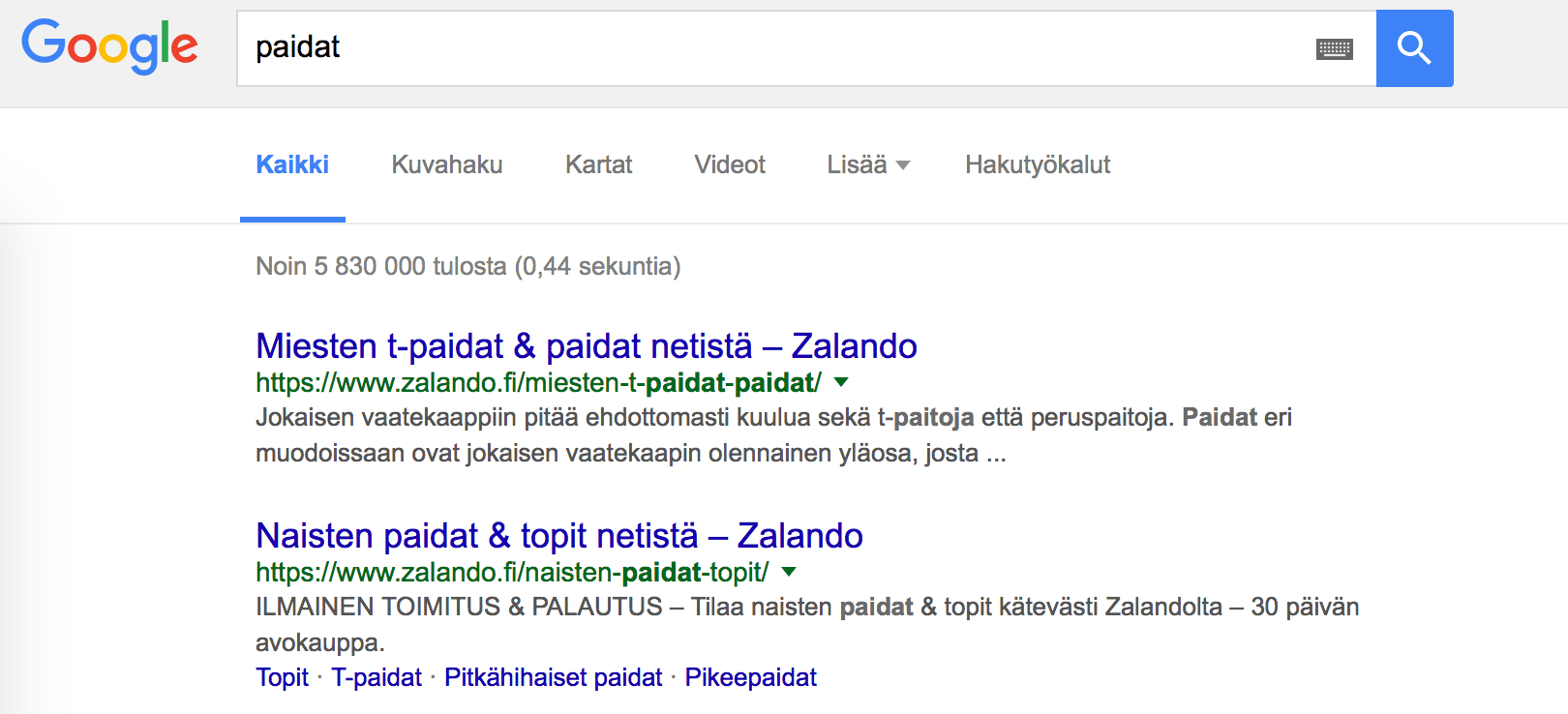 zalando dominating serps